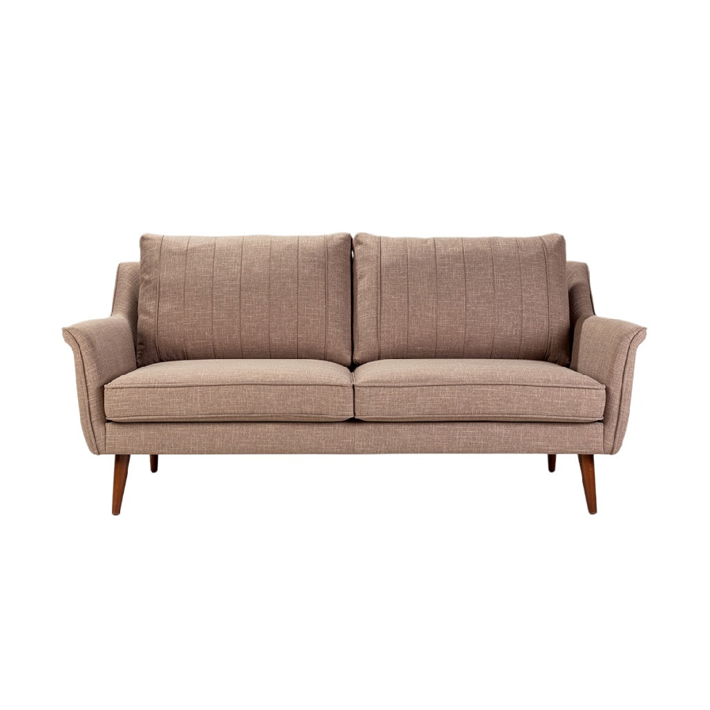 **Stylowy sofa dwuosobowa w odcieniu beżowym**